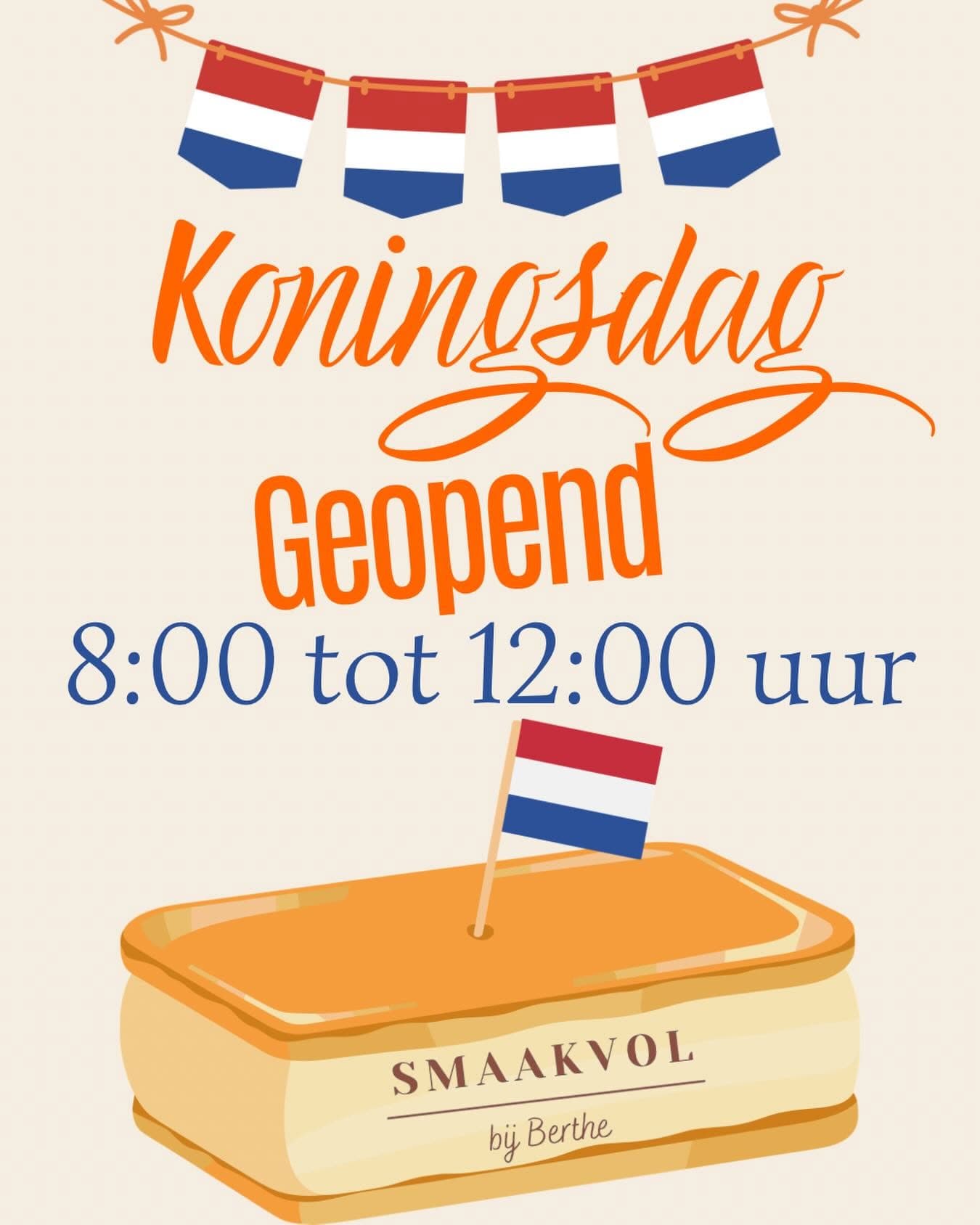 Koningsdag geopend!
